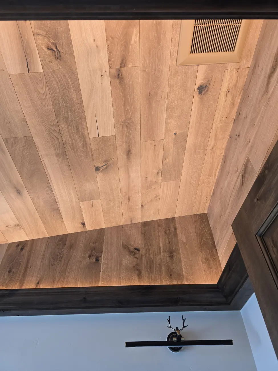 Wood ceiling with cove light